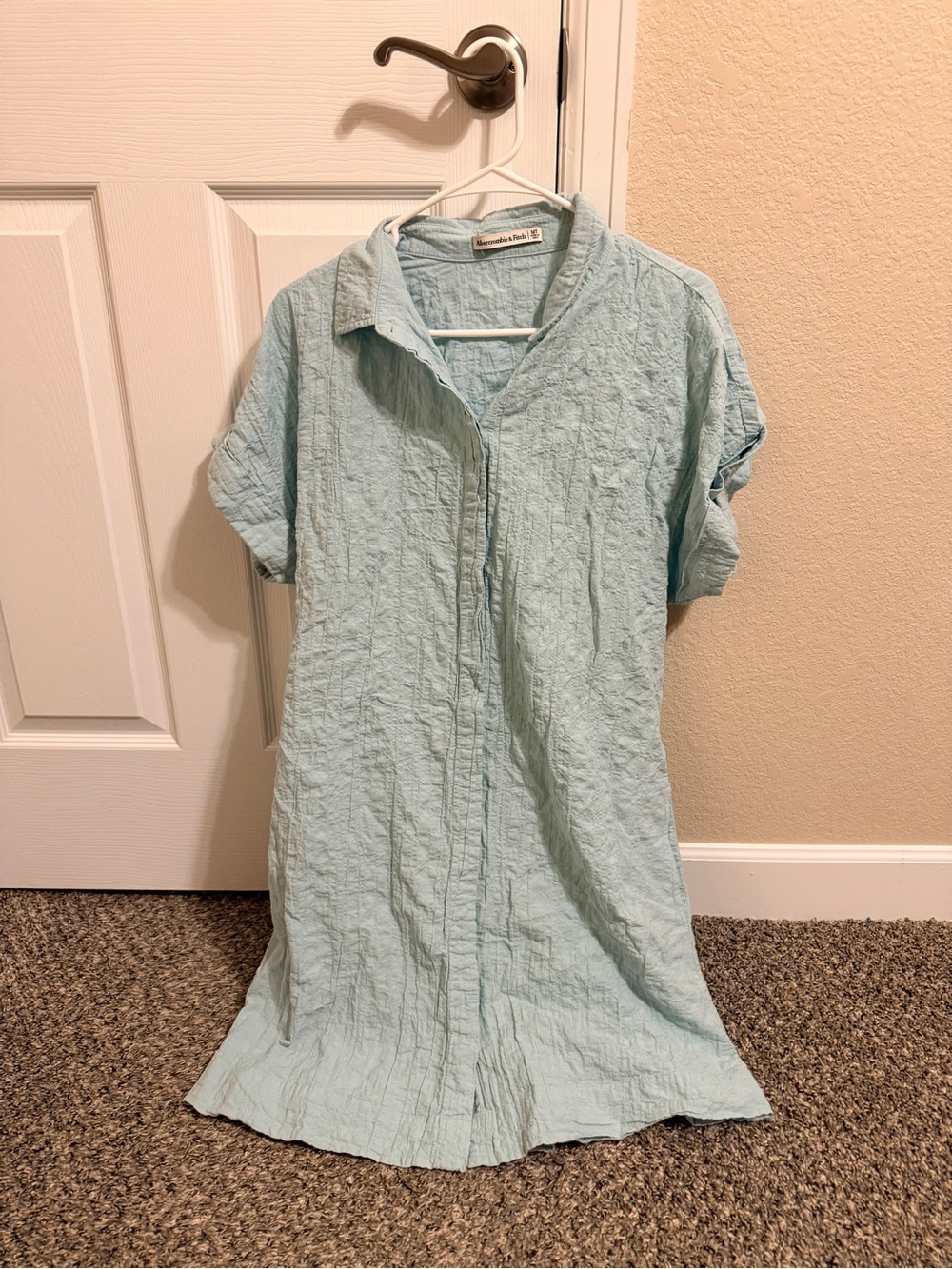 Abercrombie & Fitch Light Blue Mini Shirt Dress NWOT - Medium